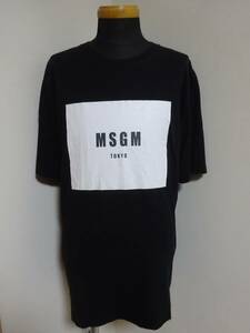 美品の方 エムエスジイエム MSGM ロゴ Tシャツ ブラックカラー M