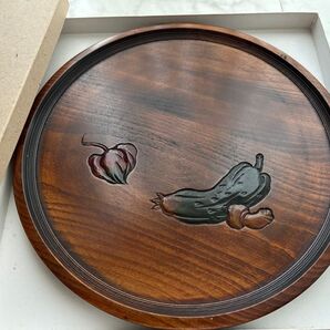 岡山特産 烏城彫 お盆 岡山特産品 工芸品 新品未使用 保管品