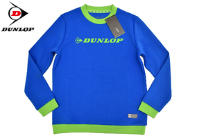 S-8348* бесплатная доставка * новый товар *DUNLOP Dunlop * Golf теннис тоже синий blue цвет большой Logo длинный рукав футболка 152 S