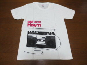 未使用品 May'n PHONIC ◆ NATION SUMMER TOUR 2010　メイン　半袖　ツアープリントティーシャツ　白　Ｍ 