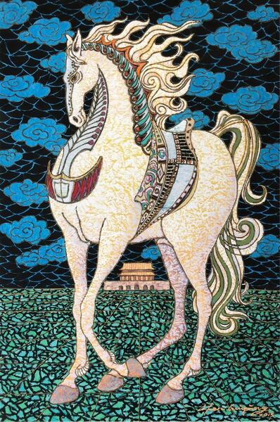 現代人気作家陳貴平 CHEN GUIPING オリジナル限定版画「晴空」 オリジナル版画 直筆サイン入り