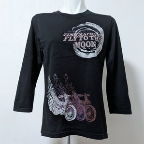 ★PEACE NOW★ピースナウ バイクプリント クルーネック 七分袖Tシャツ