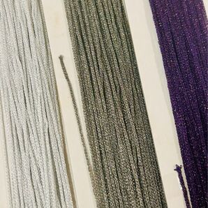 38:ラメ コード 3色 各18m 紐 リリアン 美品