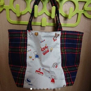 お値下げ★ ハンドメイド ミニトートバッグ ランチバッグ お散歩バッグ