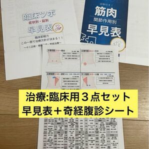 臨床用3点セット【症状・筋・ツボ早見表+奇経腹診シート】