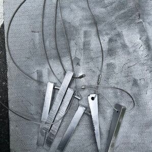 鉄骨鳶・割り矢6本セット・ワイヤー付き