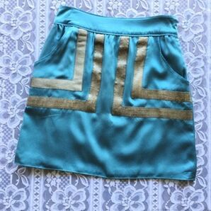 by SMITH-NEW YORK- シルク 切り替えラインスカート ミニスカート M GILT ギルト・グループ株式会社スカート