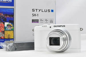 ★動作確認済★ OLYMPUS STYLUS SH-1 ホワイト　コンパクトデジタルカメラ　（C829）