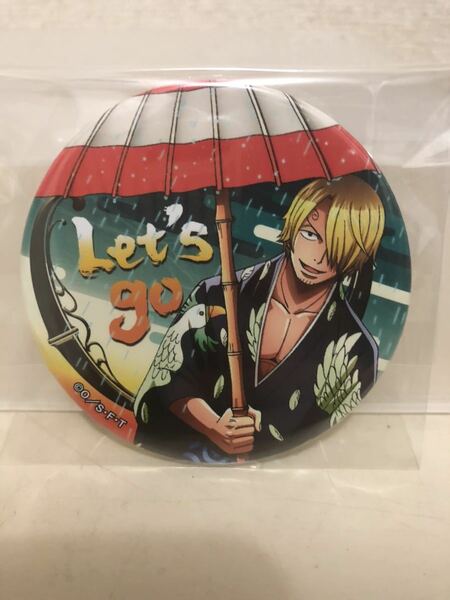 【即決・送料無料】 ワンピース　麦わらストア　サンジ　輩　缶バッジ Let's go