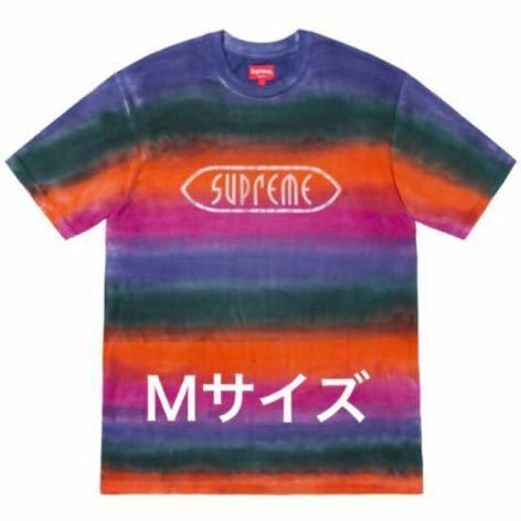 送料無料 M supreme rainbow stripe tee 19SS orange シュプリーム レインボー ボーダー Tシャツ　box logo ボックスロゴ ステッカー 新品