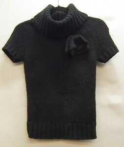  old clothes * Cecil McBee *CECIL McBEE* high‐necked knitted * black * ribbon attaching tops 