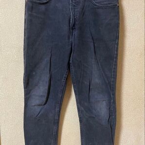 levis 615 W32 L32 ブラック オレンジタブ レザーパッチ ジーンズ パンツ デニム リーバイス