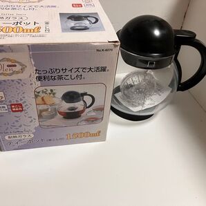 Olen 耐熱ガラス ティーポット 1500ml 茶こし付