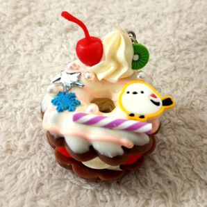 贅沢スイーツ ふくふく シマエナガ キーホルダー フレンチドーナツ ミニチュア ボールチェーン