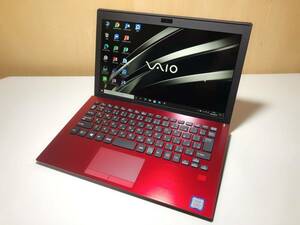 【極美品】VAIO S11 RED EDITION VJS112C12N LTE SIM i7 8550U 16GB/512GB Windows 10 Pro 64bit Office2021 カメラ