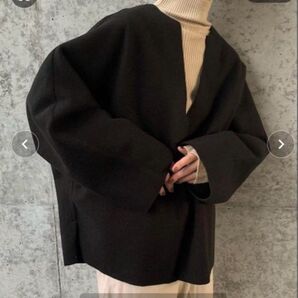 select MOCA by son キーネックオーバープルオーバー ブラック トップス