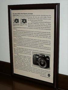 1981年 BRD '80s ドイツ 洋書雑誌広告 額装品 Leica R4 ライカ ( A4サイズ ）