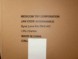 国内正規品 新品 未開封 LOVE RAT RED Ver MEDICOM TOY Banksy ラブラット メディコムトイ バンクシー赤