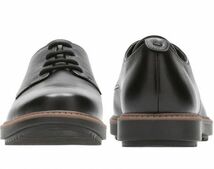 送料無料 Clarks 21.5cm レースアップ オックスフォード レザー ブラック 黒 ローファー フラット オフィス フォーマル ブーツ バレエ R97_画像3