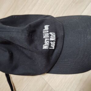 AZULキャップ ブラック WHERE DID U SLEEP LAST NITE?