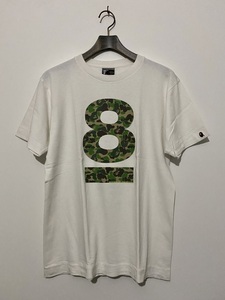 ☆A BATHING APE エイプ 8周年記念 迷彩 カモフラ 半袖Tシャツ M 白 ホワイト NOWHERE 8th ANNIVERSARY ノーウエア 限定