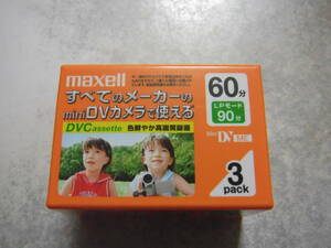 mak cell MiniDV cassette 60 minute 3ps.@ pack DVM60SEP unused 