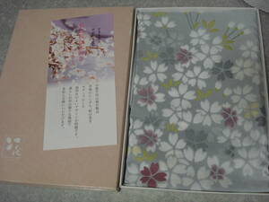 * Uno Chiyo polyester furoshiki * light gray Sakura ....