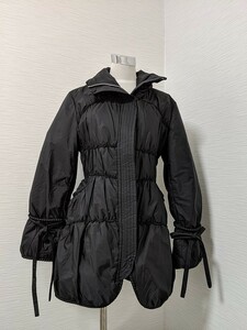 [ free shipping ].638 L mano Scervino ERMANNO SCERVINO down coat Goose down 100% black size 44 largish black 