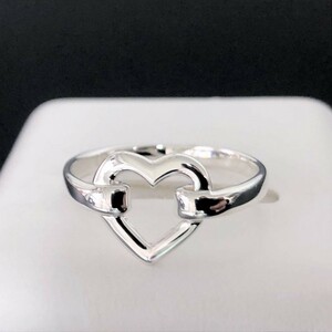  new goods finishing *TIFFANY&CO. Tiffany Heart ring ring 925 silver 12.5 number approximately 2.4g
