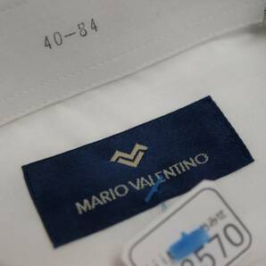 ♪服3570♪ 長袖 麻混の白いワイシャツ MARIO VALENTINO マリオバレンチノ 麻20％ 40-84 軽い汚れ ～iiitomo～の画像7