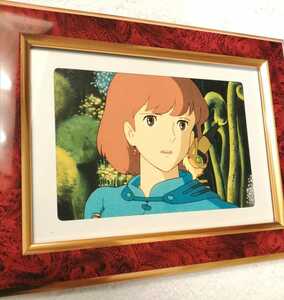  ценный! Studio Ghibli. Kaze no Tani no Naushika [ подлинная вещь ] открытка. стекло доска. рамка товар Ghibli карта. Animage.. производства исходная картина. Miyazaki .