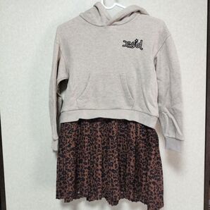 X-girl フード付きワンピース