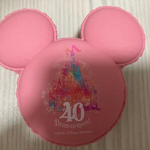 東京ディズニーランド40周年限定/ドリームゴーラウンドスーベニアスナックケース/マカロンピンク/小物入れ/宝石箱