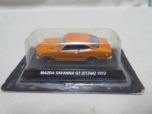 * Konami 1/64* Mazda Savanna GT S124A 1972 orange Gold * нераспечатанный товар *