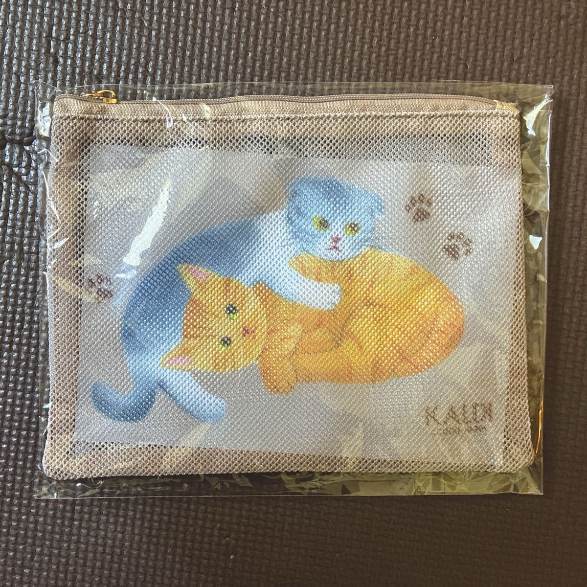 【未使用】カルディ 猫バック メッシュポーチ 2025年8月