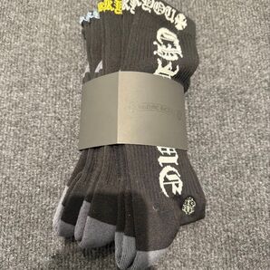クロムハーツ Chrome Hearts サイズ:M SOCKS OLD ENGLISH 3PK オールド