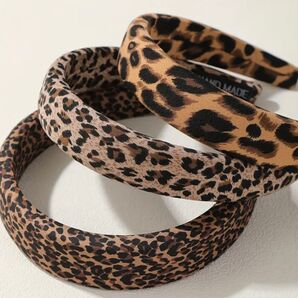 お得 ヒョウ柄 カチューシャ 3本セット