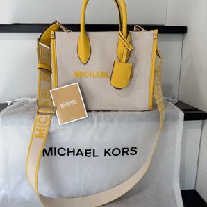 マイケルコース MICHAEL KORS トートバッグ スモール キャンバス イエロー 未使用