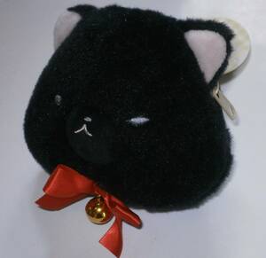 ◆ふくふくニャンコ◆ネコ　ぬいぐるみポーチ　黒猫　開閉ファスナー　ねこ 未使用