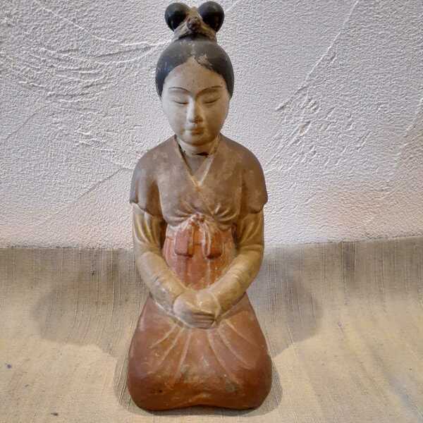 橿原焼 天平人形 仏教美術 童女 約29cm×11cm×12cm