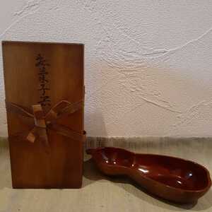 瓢箪 瓢 菓子器 共箱 約26.2cm×12cm