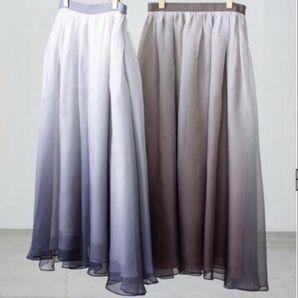 2021SS ebure エブール Ronherman ロンハーマン チュールグラデーションスカート ブラウン