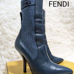 FENDI フェンディ ソックスポインテッドトゥ ブーツ 22.5cm相当