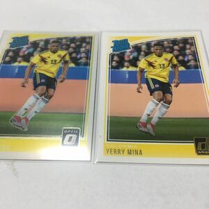 ★2018-19 PANINI DONRUSS ジェリー・ミナ　コロンビア　 RATED ROOKIE ベースカード & OPTIC 2枚セット★即決