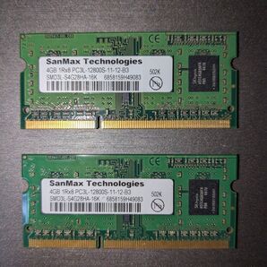 SanMax Technologies Mac対応 Winも使用可 PC3L-12800S-11-12-B3 4GB×2個セット