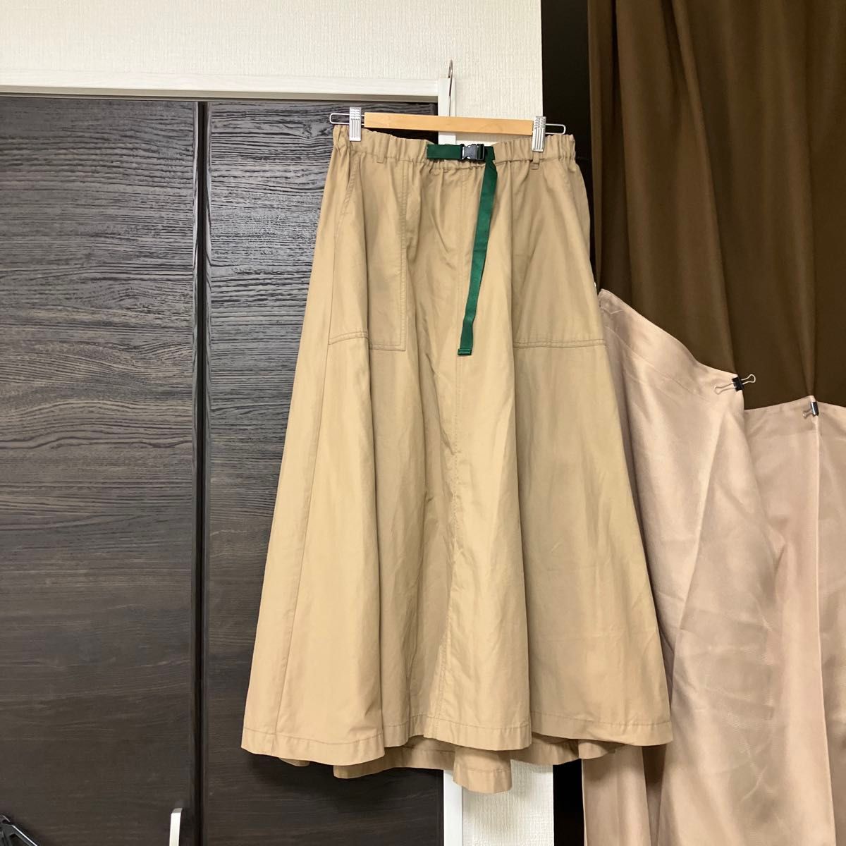 ニコアンドniko andロングスカート着丈88ウエスト平置き36ゆったりゴム　ロンスカ