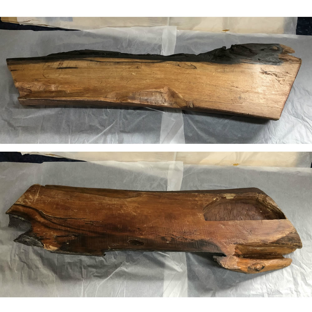 ○c954 黒柿古材板長さ90cm 厚み8cm 古材老木クロガキ台敷板花台盆栽台