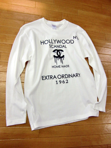 Sサイズ-hollywoodScandalロングTシャツhs42/no9wht-B