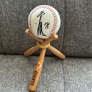 巨人 読売 ジャイアンツ サインボール レプリカ 桑田真澄 18 飾り台つき