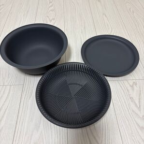 レンジ蒸し器ザルボウル洗ったのみです。